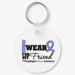 Esophageal Cancer Periwinkle Ribbon For My Friend Keychain