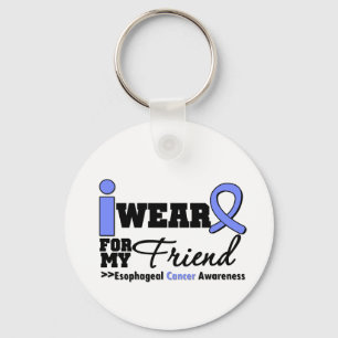 Esophageal Cancer Periwinkle Ribbon For My Friend Keychain