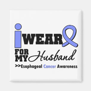 Esophageal Cancer Periwinkle Ribbon For My Husband Magnet
