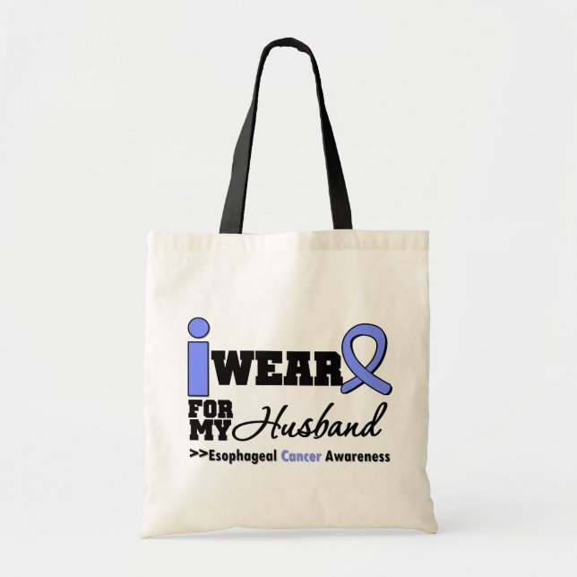 Esophageal Cancer Periwinkle Ribbon For My Husband Tote Bag (Front)