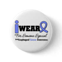 Esophageal Cancer Periwinkle Ribbon Special Pinback Button