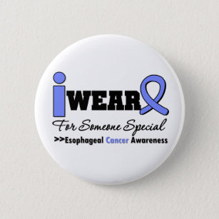 Esophageal Cancer Periwinkle Ribbon Special Pinback Button