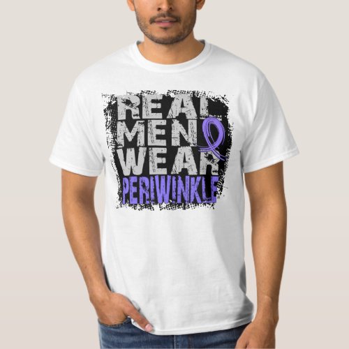 Esophageal Cancer Real Men Wear Periwinkle T_Shirt
