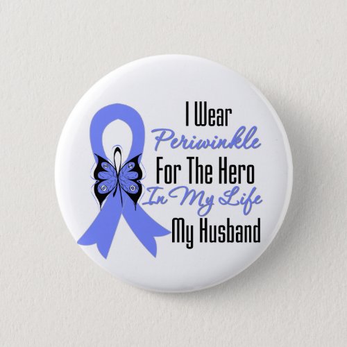Esophageal Cancer Ribbon Hero My Husband Button