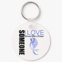 Esophageal Cancer Someone I Love Earned Wings Keychain