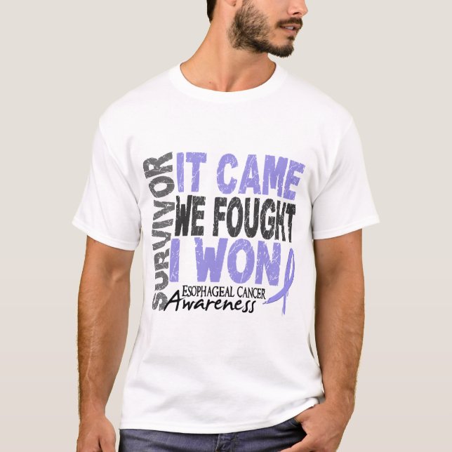 Esophageal Cancer Survivor It Came We Fought I Won T-Shirt (Front)