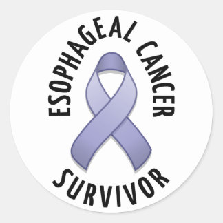 Esophageal Cancer Survivor Round Sticker