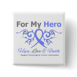 Esophageal Cancer Tribal Ribbon Hero Button