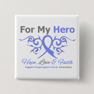 Esophageal Cancer Tribal Ribbon Hero Button
