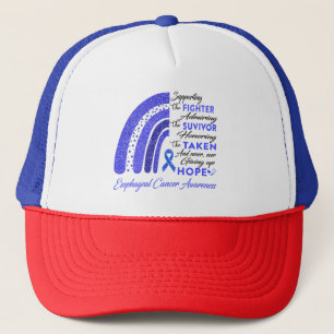 Esophageal Cancer Warrior Supporting Fighter Trucker Hat