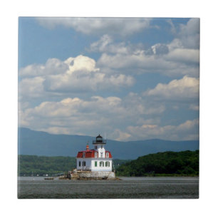 Esopus Lighthouse On The Hudson River Ceramic Tile