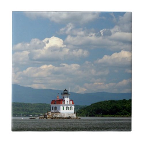 Esopus Lighthouse On The Hudson River Ceramic Tile