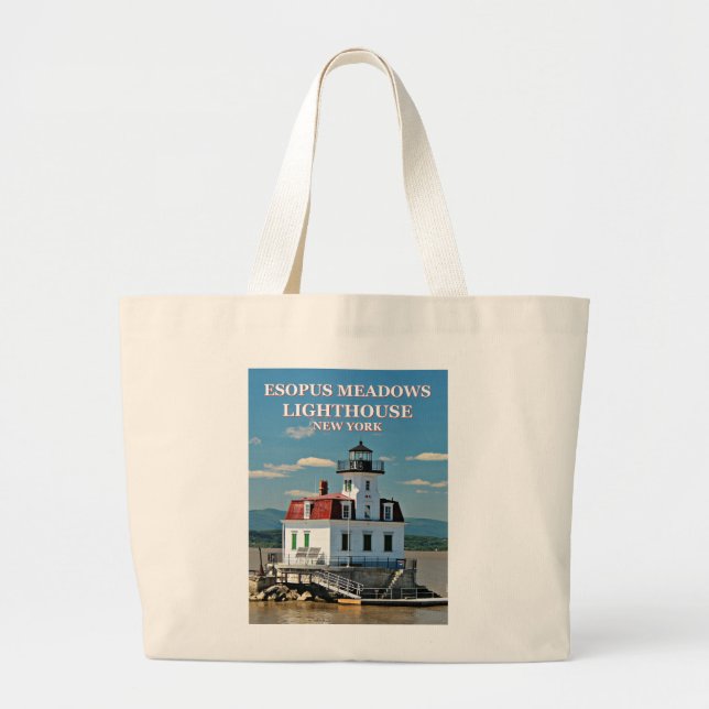 Esopus Meadows Lighthouse, New York Tote Bag (Front)