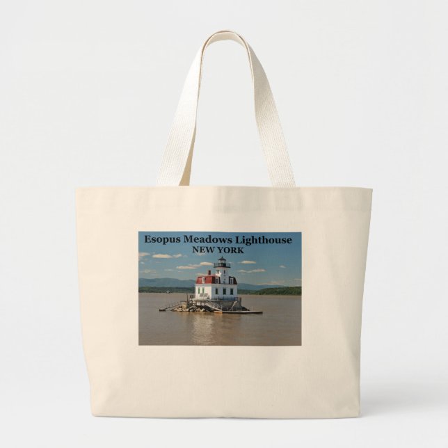 Esopus Meadows Lighthouse, New York Tote Bag (Front)