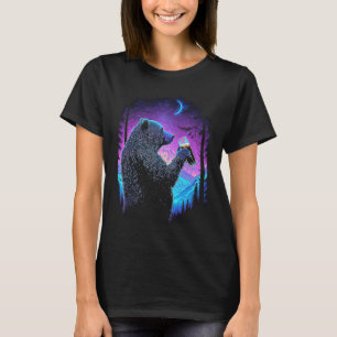 Esoteric Bear drinking Beer Night Forest  3 T-Shirt