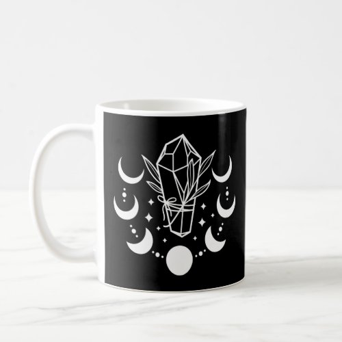 Esoteric Crystal Moon Phases Spiritual Line  Coffee Mug