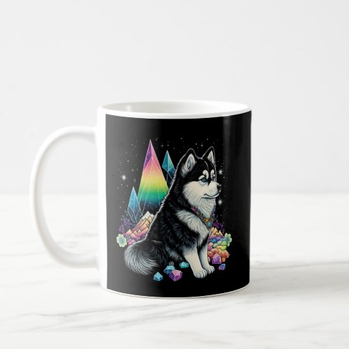Esoteric Husky Dog Crystals Cute Illustration  1  Coffee Mug