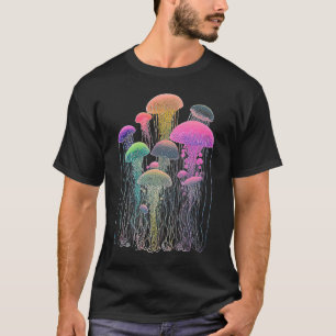 Esoteric Jellyfish Crystals Cute Illustration T-Shirt