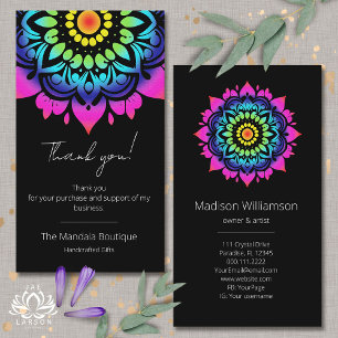 Esoteric Mandala Holistic Metaphysical Thank You Business Card