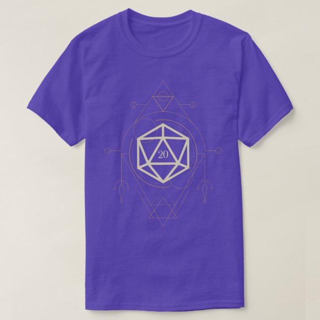 Esoteric Polyhedral D20 Dice Tarot Eleven T-Shirt (Design Front)