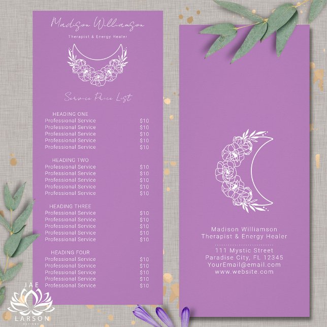Esoteric Psychic Modern Services Price List Rack Card (Creator Uploaded)