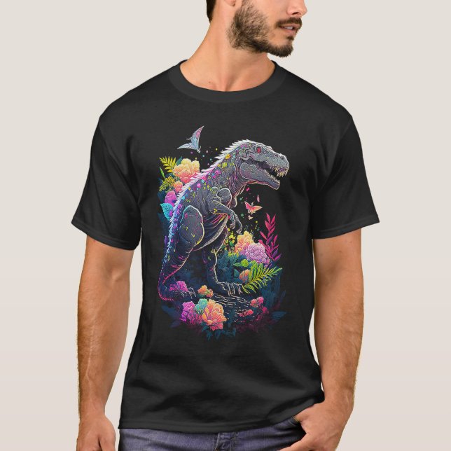 Esoteric Rex Trex Crystals Cute Illustration  2 T-Shirt (Front)