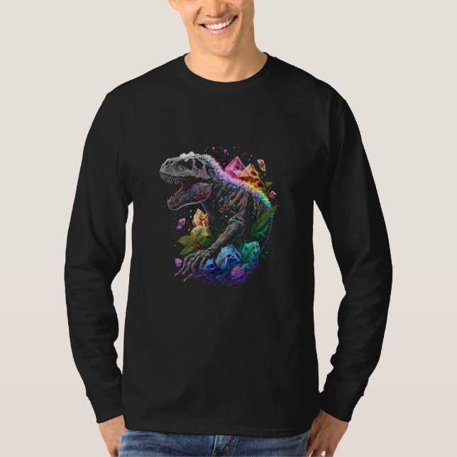 Esoteric Rex Trex Crystals Cute Illustration  6 T-Shirt (Front)