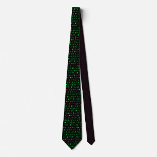 Esoteric symbols tie - Unicode green/black