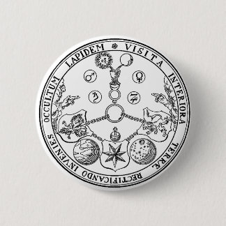 Esoteric VITRIOL Pics Badge Alchemy Alchemist Button