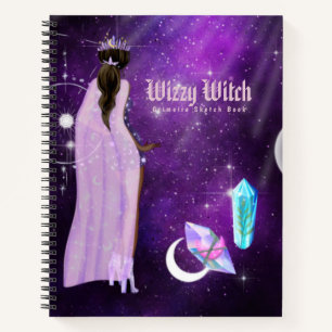 Esoteric Witchcraft Sketchbook Grimoire Purple Notebook