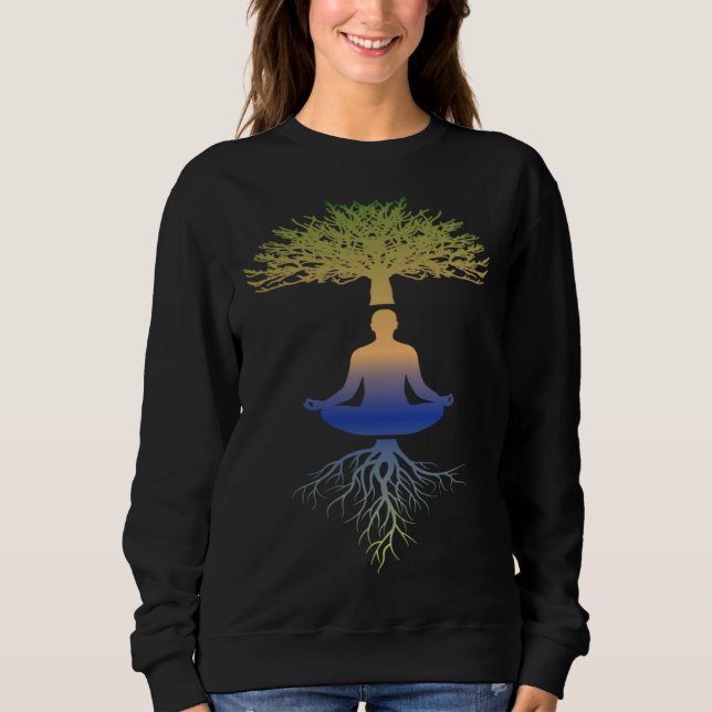 ESOterik Tree of Life Yoga Tree of Life Meditation Sweatshirt (Front)