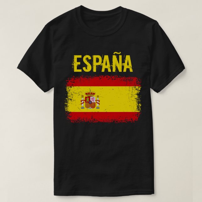 Espaa Spain Spanish Grunge Flag T-Shirt (Design Front)