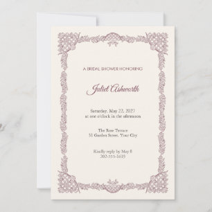 Espalier Lattice Bridal Shower Invitation