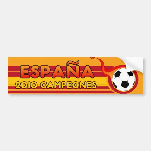 Espana 2010 Campeones Soccer Bumper Sticker
