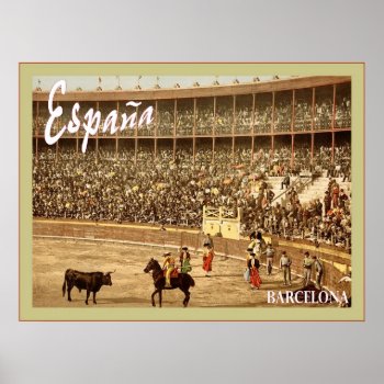 España ~ Barcelona ~ Vintage Travel Poster by VintageFactory at Zazzle