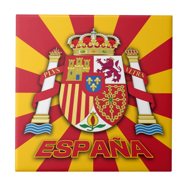 Espana Coat of Arms Ceramic Tile (Front)