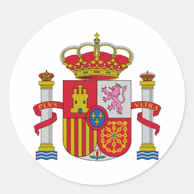 España Coat of Arms Classic Round Sticker (Front)