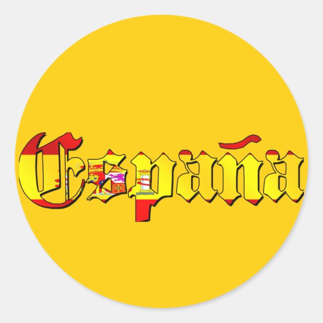 Espana flag logo - flag of Spain España logo Classic Round Sticker (Front)