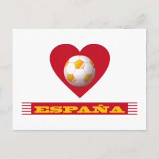 ESPAÑA Fútbol Corazón y Bufanda Brasil 2014 Postcard