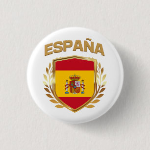 Espana Spain Flag Shield Button