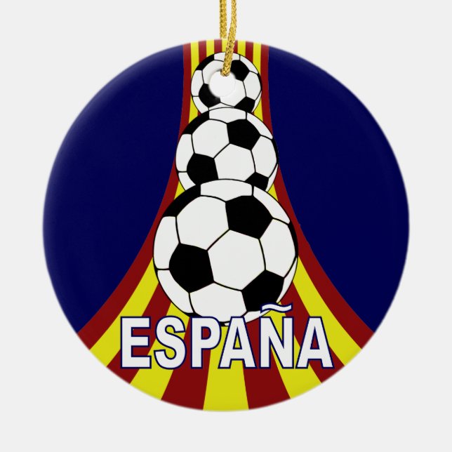 Espana Spain Soccer Fútbol Ceramic Ornament (Front)