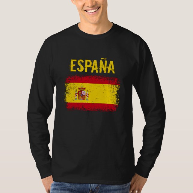 España Spain Spanish Grunge Flag T-Shirt (Front)