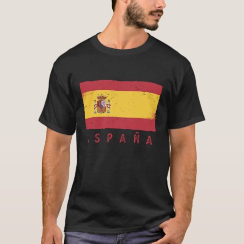 Espaa Spanish Flag Spain Vintage Gift Football T_Shirt