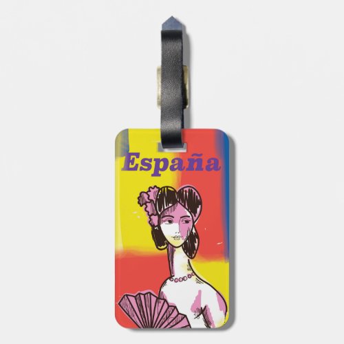 Espaa spanish holiday poster luggage tag