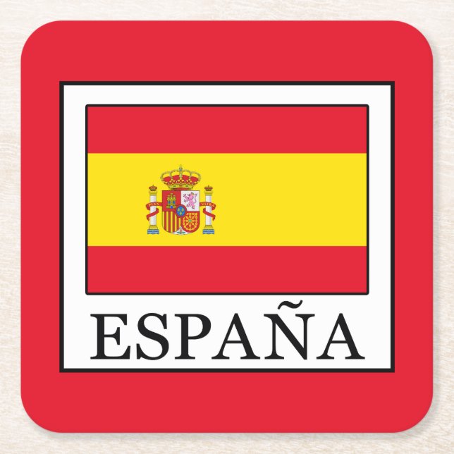 España Square Paper Coaster (Front)