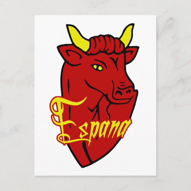 Espana Toro Spanish Bull for Spain lovers Postcard (Front)