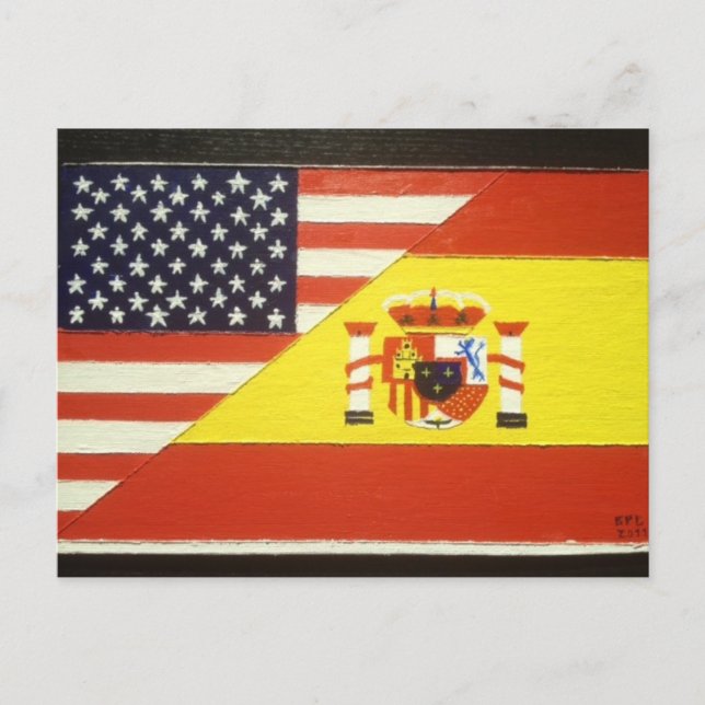 España y Estados Unidos Postcard (Front)