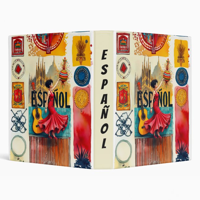Español Cultural Fiesta 3 Ring Binder (Background)