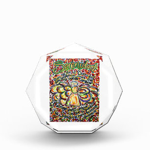 Español Serenity Prayer Poem Angel Paperweight Acrylic Award