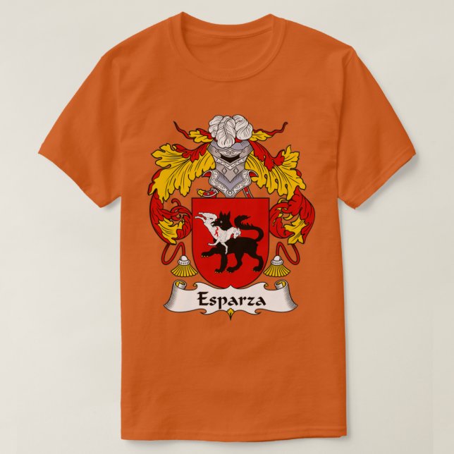 Esparza Coat of Arms Family Crest  T-Shirt (Design Front)